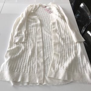 Rachel Parcell cream open Cardigan Brand New